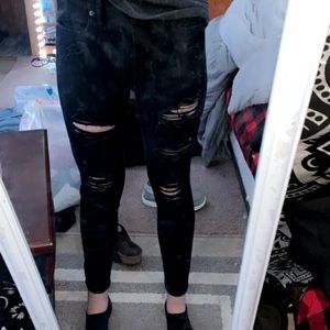 American Eagle Ripped Black Jeans